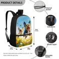 thumbnail image 5 of Uourmeti Puppy Flower Pattern Premium Quality Backpack, 17 Inch Non Fade Bookbag Smooth Zippers School Backpack for Kids, 5 of 6