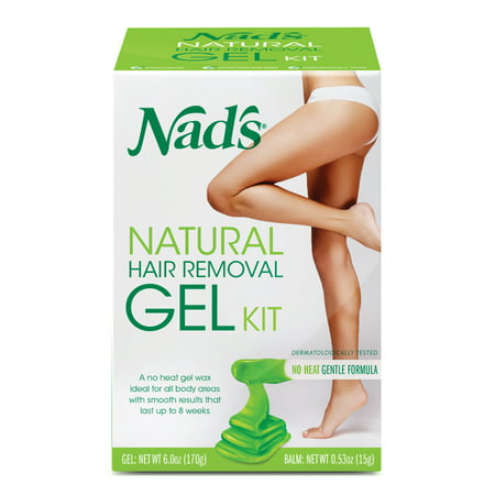 Nad's Natural Hair Removal Gel Wax Kit, 6 Oz (Best Facial Hair Removal Wax Strips)