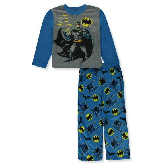 Batman Boys' 2-Piece Pajamas Set Outfit - royal/gray, 6 - 7 (Big Boys)