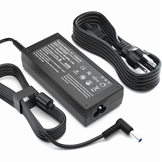 wonima11 65W 45W Laptop Charger Compatible with HP 14 15 15.6 17 inch Laptop Computer Smart Blue Tip Power Adapter Supply Cord
