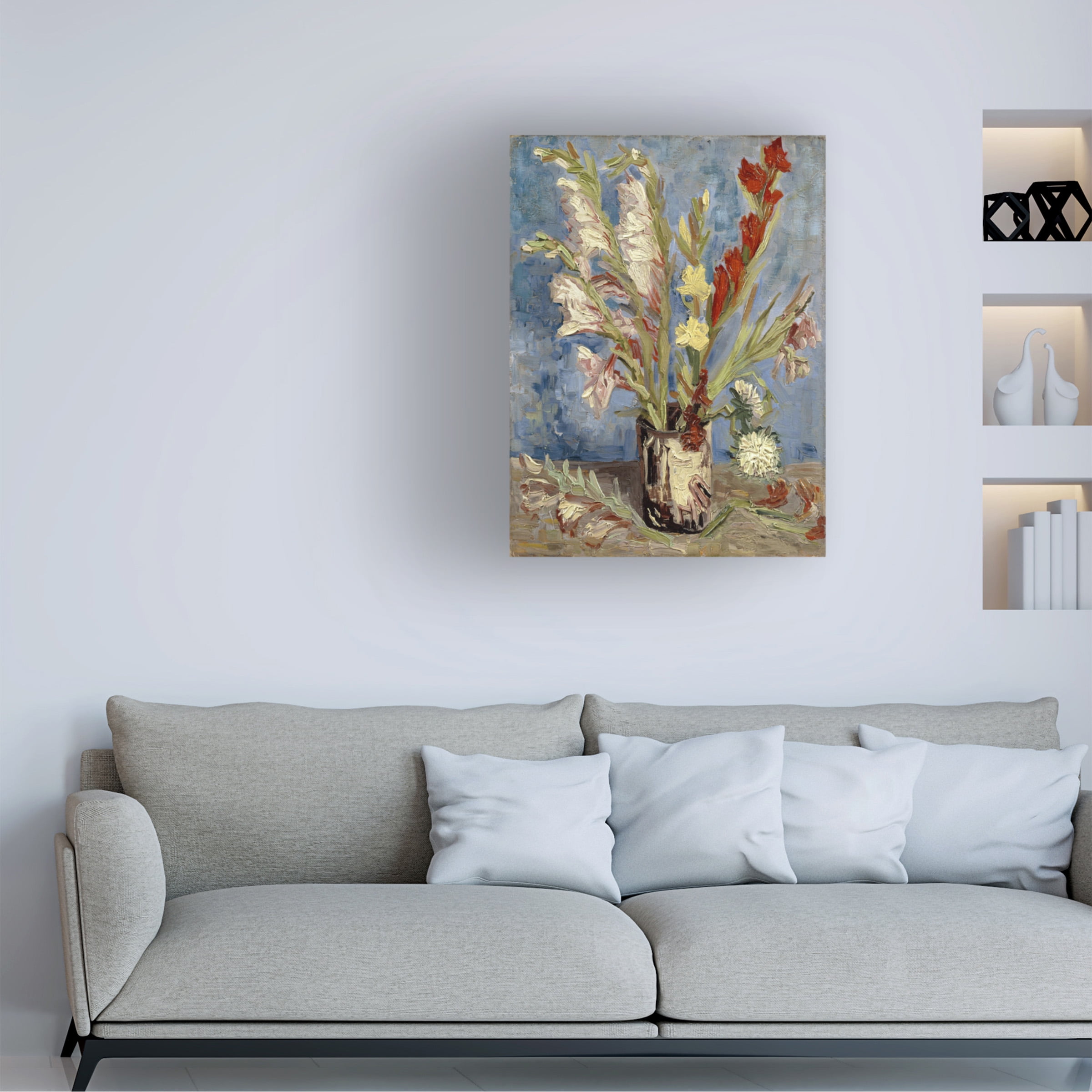 Van Gogh 'Vase With Gladioli And China Asters' Canvas Art