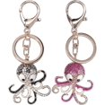 thumbnail image 1 of 2PCS Cute Octopus Crystal Rhinestones Keychain Animal Keyring Car & Bag Accessory Charm Pendant Gift, 1 of 5