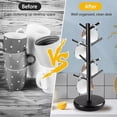 thumbnail image 3 of Árbol para Tazas de Café, Soporte para Tazas de Café Giratorio de 360 Grados con 8 , Estante de Exhibición Multifunción para Mostrador de Café, Base Más Gruesa, 3 of 5