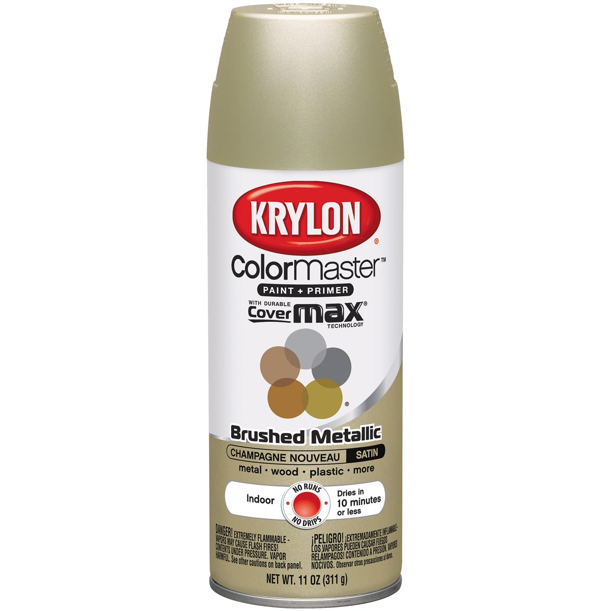 Colormaster Indoor/Outdoor Aerosol Paint 12oz-Satin Champagne Nouveau - image 2 of 2