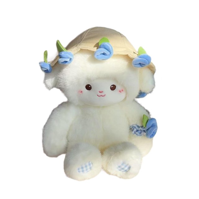 Juguete de peluche de oveja, decoración, figura, suave y adorable animal de peluche, adorno para coleccionar, regalo para niños, recuerdos de