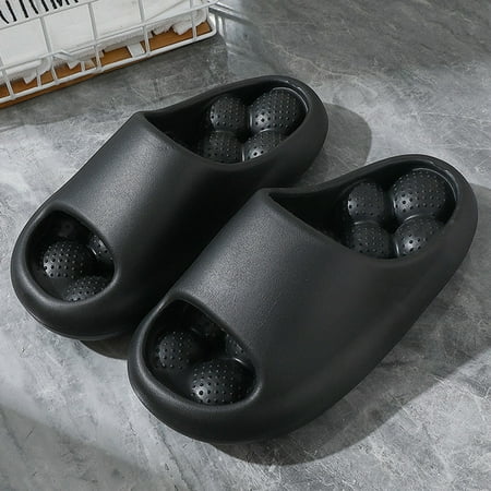 

QWZNDZGR New Soft EVA Men Women Summer Beach Slippers Fashion Outdoor Indoor Flip Flops Male Thick Sole Anti-Slip Massage Cloud Shoes