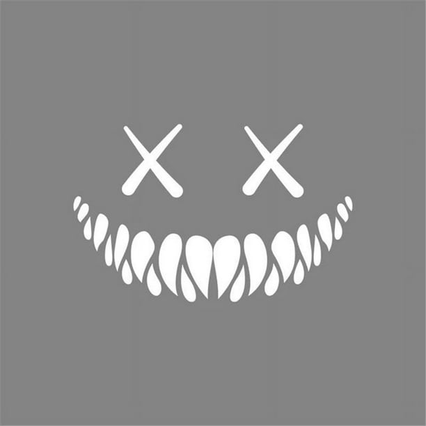 Pegatinas de coche con sonrisa de diablo, pegatinas para la puerta del parabrisas trasero, pegatinas decorativas personalizadas para el cuerpo, pegatinas para las ventanas