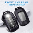 thumbnail image 3 of for Toyota Key Fob Cover with Keychain, Fit for Toyota Venza Corolla Cross Grand Highlander Tundra RAV4 Prime Prius Land Cruiser Sequoia Sienna Crown Tacoma 2025 Camry,Purple, 3 of 7
