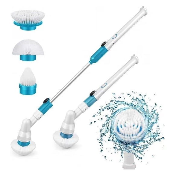 Turbo Scrub Electric Spin Scrubber Cordless Charable Cleaning Brush Adjustable Waterproof Cleaner Bathroom Kitchen Cleaning ,Easy to Use