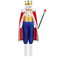thumbnail image 2 of IBTOM CASTLE Toddler Kids Boys Prince Charming Costume Halloween Cosplay Prince Dress up Birthday Royal Prince Outfits for Child 9-10 Years White + Red, 2 of 8