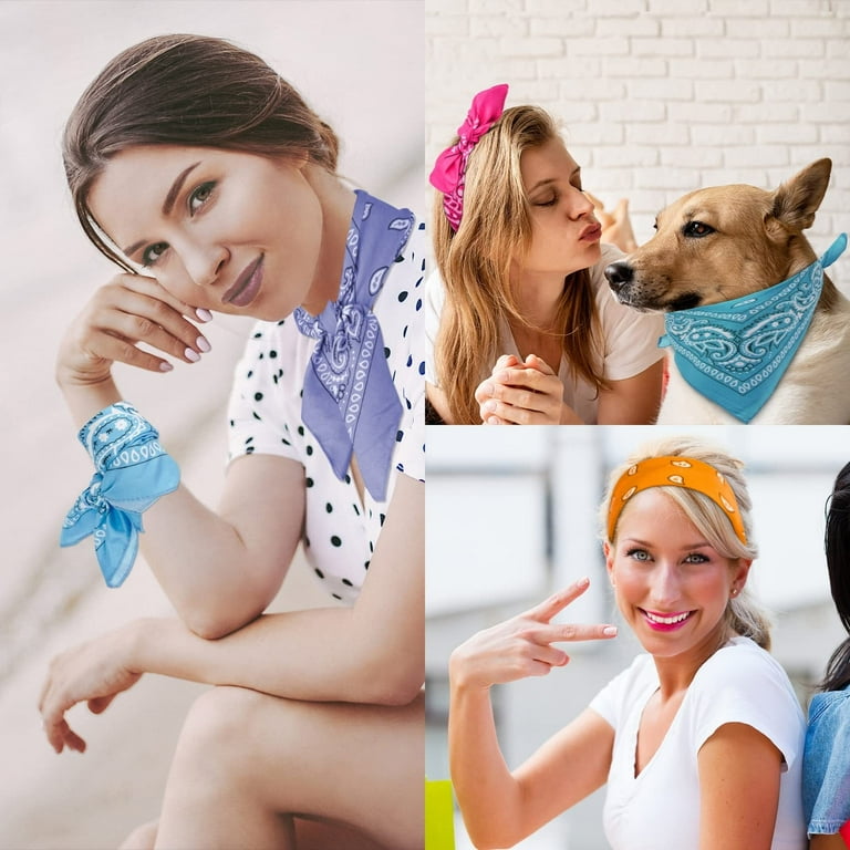 Boolavard 1, 6, 9 oder 12 Stück Cowboy Bandanas Bandana mit original Paisley Muster,1er pack,Rot