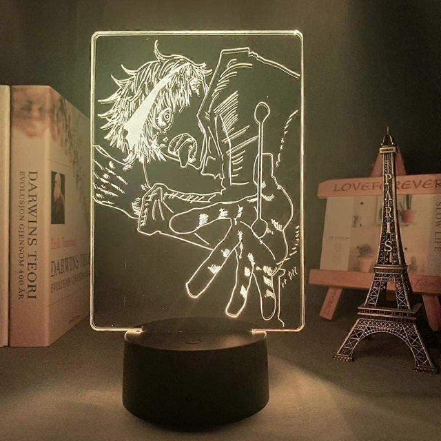 Lámparas de figura JK, luz de noche LED, lámpara de mesa con ilusión, decoración del hogar, Gojo Itadori Yuji Manga Merch, lámpara de anime