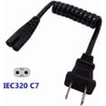 thumbnail image 2 of Toptekits 1-15P to C7 Short Cord,NEMA1-15P to IEC320 C7 Figure 8 Shotgun Connector Retractable Spring AC Power Supply Cable Cord Wire Socket Plug Jack (1-15P to C7 Retractable Spring), 2 of 11