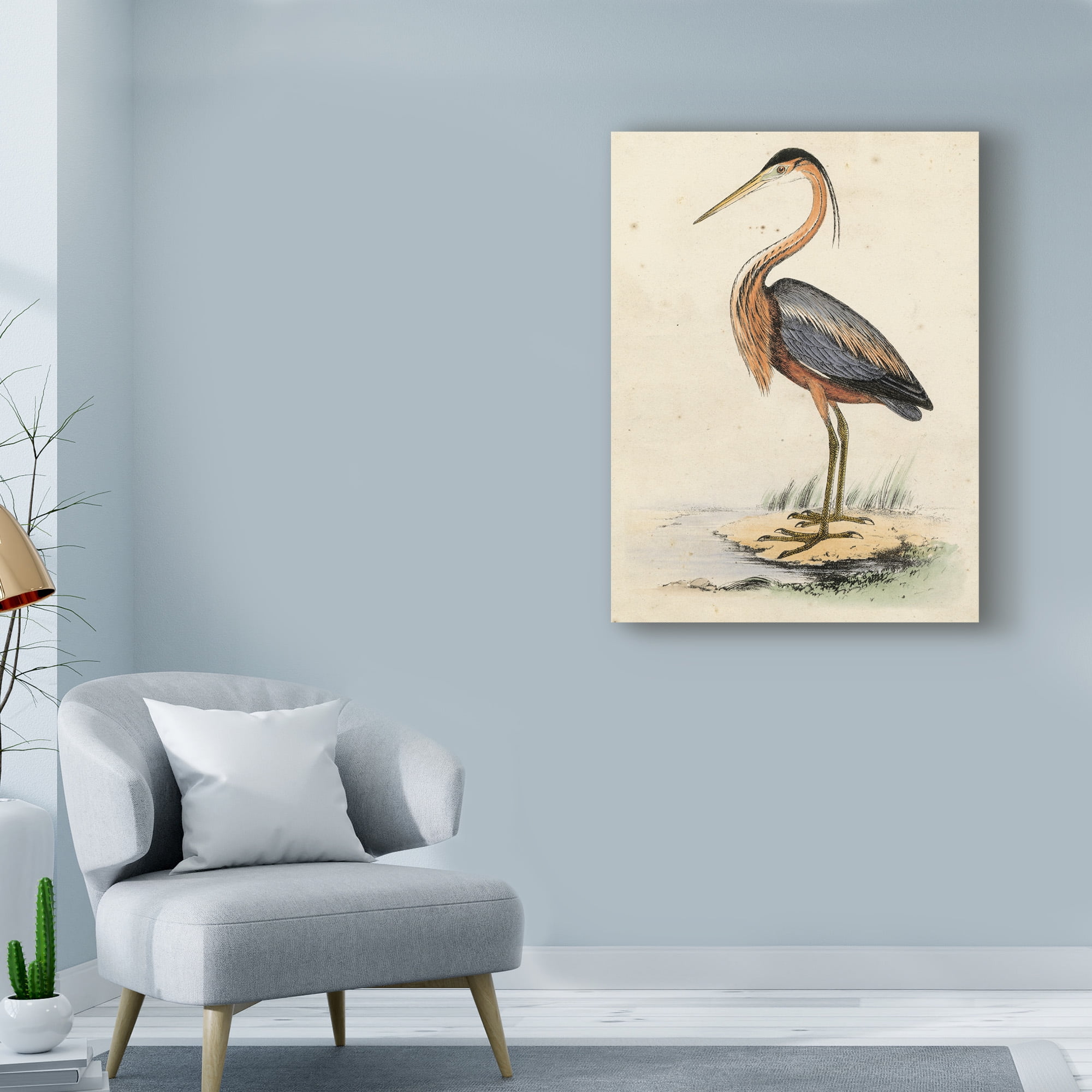 Trademark Fine Art 'Antique Heron II' Canvas Art by Unknown