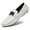 White, variant on Men's Casual Loafers Slip On Leather Shoes Lightweight Driving Shoes Moccasins Classic Penny Loafer Flats Boat Shoes