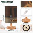 thumbnail image 3 of Cat in Leopard Print Small Lamp Printed Gifts Table Lamp USB Bedside Desk Nightstand Lamp Wood Base for Bedroom Living Room Office Desk College Dorm, 3 of 7