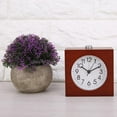 thumbnail image 3 of Silent Desk Alarm Clock with Nightlight - Brown, 3 of 8