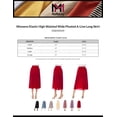 thumbnail image 2 of MixMatchy Women's Elastic High Waisted Wide Pleated A-Line Long Skirt, 2 of 6