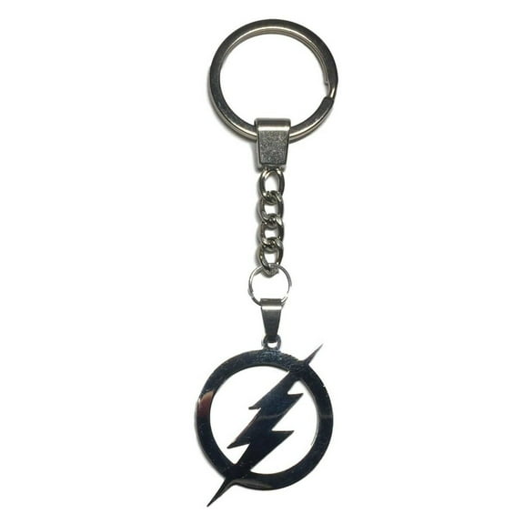 The Flash Logo Cutout Design Metal Keychain Keyring