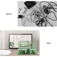 thumbnail image 4 of Plastic Cable Management Box with Lid and 10 Wire Ties, Portable Clear Cord Storage Organizer with 8 Compartments, 4 of 5