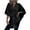 Black, variant on Women Fashion Winter Striped V Neck Tassel Wool Sweater Top Blouse Shawl Wraps for Women Black