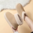thumbnail image 4 of Xfvqtps Womens Short Boots Foldable Collar Winter Shoes Fashion Non Slip Sole Warm Snow Boots for Fall and Winter Casual Outdoor Comfort Khaki, 4 of 7