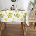 thumbnail image 3 of Lemon Tablecloth Vintage Lemon and Blooms Rectangle Tablecloth Yellow Fruits Lemons Flower Decorative Table Cover 60×84 Inch Washable Table Cloth for Kitchen Dining Room Party, 3 of 8