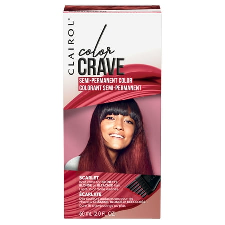 Clairol Color Crave Semi-Permanent Hair Color, Scarlet