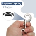 thumbnail image 4 of Uxcell 6 Pcs Clips à Pression Pivotants pour Drapeau, Crochets en Alliage Robustes de 2,7 Pouces, Ton Argenté, 4 of 6