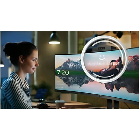 Philips - Brilliance 48.8 LCD Curved Monitor (DisplayPort USB, HDMI) - Textured Black