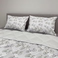 thumbnail image 2 of Muted Colors Comforter & Sham Bedding Set, Old Fashioned Retro Motif Urban Ride Bike Theme Countryside European City, 3 pcs Duvet Set Microfiber Filling Quilt, 5 Sizes, Multicolor, by Ambesonne, 2 of 4