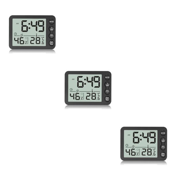 Advancent Reloj Digital de escritorio, alarma electrónica, termómetro, botón de sala de estar, funcionamiento con batería, temporizador LCD, Type1 NO1 Advancent CBP162529