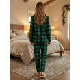 thumbnail image 3 of Pijama Navideña para Mujer con Botones Tela Suave y Elástica, Conjunto de pijama de invierno, 3 of 5