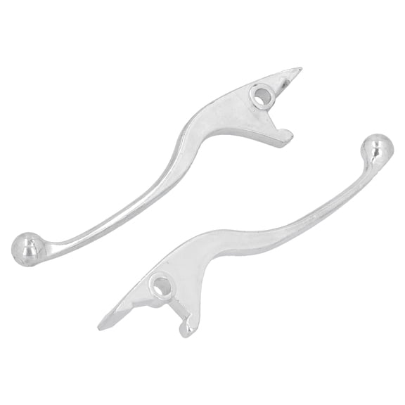 M Buder Premium Aluminum Alloy Motorcycle Brake Handles Levers Pair Replacement 0.3 inches / 8 mm Mounting Hole Silver Universal Fit for Motorbikes Mopeds ATVs