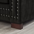 thumbnail image 6 of 3 Seaters Chesterfield Sofa, Velvet Upholstered Couch with Nailhead Trim and Pillows for Living Room Office Apartment, 6 of 11