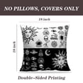 thumbnail image 2 of LALILO Throw Pillow Covers Sun With Woman Human Space Industrial Black Cushion Cover 18" x 18", 2 Pack, 2 of 6