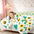 thumbnail image 3 of Manfei Cartoon Bee Twin Comforter Sets 2pcs,Floral Animal Bedding Set,1 Comforter and 1 Pillowcase,Reversible, 3 of 6