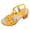 Yellow, variant on Women Leather Heeled Sandals Summer Dressy Slippers Chunky Heels Slip on Breathable Open Toe Block 2026 Walking Vacation Shoes Orange Size 9