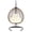 B- Brown,Beige, variant on Hanging Egg Chair with Stand, Black Gray Folding HDPE Wicker Swing Chair with Cushion Headrest for Balcony Bedroom Garden