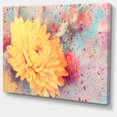 thumbnail image 2 of Aster Flower with Watercolor Splashes - Flower Artwork on Canvas, 2 of 4