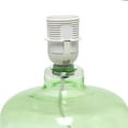 thumbnail image 3 of Simple Designs 13.75" Contemporary Glass Table Lamp, Green with White Shade, 3 of 10