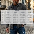 thumbnail image 3 of WIZUTIZ Suede Jacket For Men Zip Up Long Sleeve Fold Collar Work Jacket Casual Fall Winter Coat With Pockets Black Blue White, 3 of 7