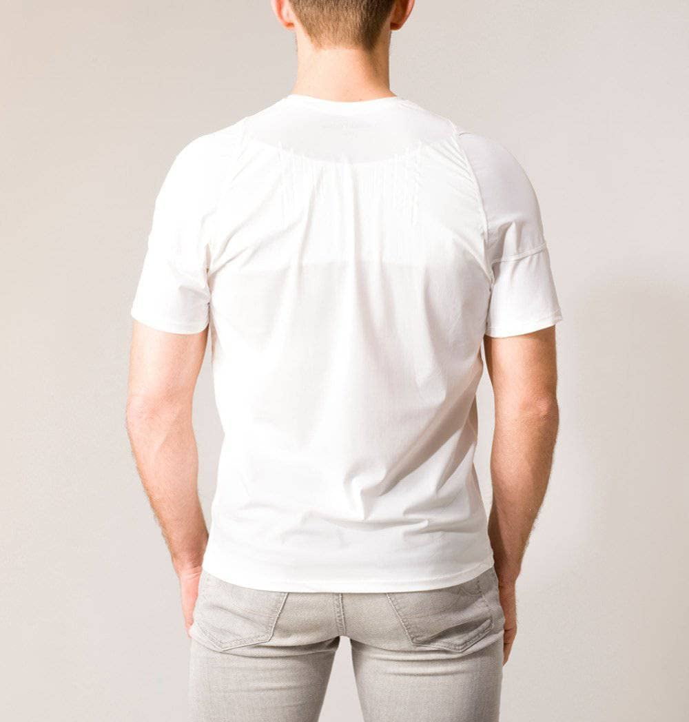 SWEDISH POSTURE Posture Reminder T Shirt White Men s Medium