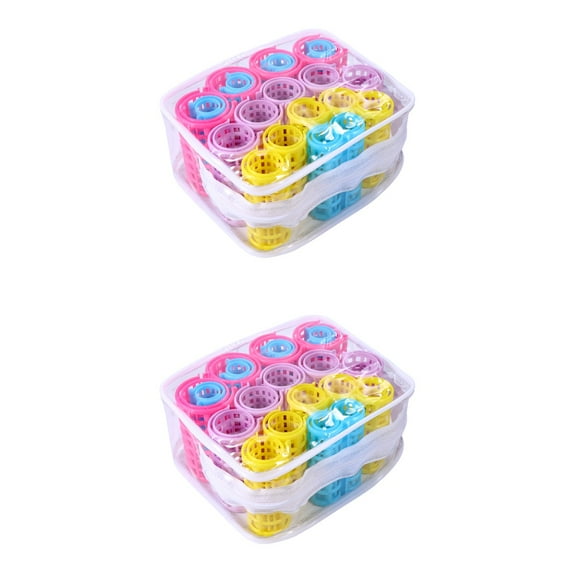 KAKOWELY Hair Rollers Plastic Curling Styling Tools 40Pcs 2.8x1.6in For Women Home Use