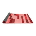 thumbnail image 2 of Ahgly Company Indoor Round Abstract Red Contemporary Area Rugs, 4' Round, 2 of 4