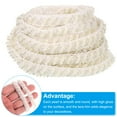 thumbnail image 3 of Uxcell 5 Yard  3mm OD 0.43" Wide Faux Pearl Lace Ribbon White Silver 5Pack, 3 of 5