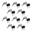 thumbnail image 1 of 10Pcs Stainless Steel Security Mail Box Lock with 2 Keys Mailbox Mail Letter Box Pro Stainless Steel Drawer Closet Lock, 1 of 11