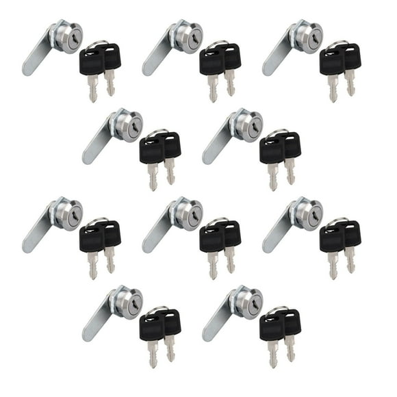 10Pcs Stainless Steel Security Mail Box Lock with 2 Keys Mailbox Mail Letter Box Pro Stainless Steel Drawer Closet Lock