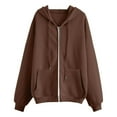 thumbnail image 4 of Mercatoo 2025 Cute Ho𝐨dies for Teen Girls Zip Up Oversized Sweatshirts 𝐏reppy Sweaters Long Sleeve Baggy Pullover 𝗬2k Jacket, 4 of 5