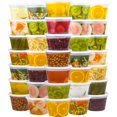 thumbnail image 1 of Deli Containers Dealusy, 50 unidades, 500 ml, con tapas de plástico sin BPA, 1 of 7